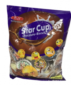 H&Y STAR CUP CHOCO+BISCUITS 24S