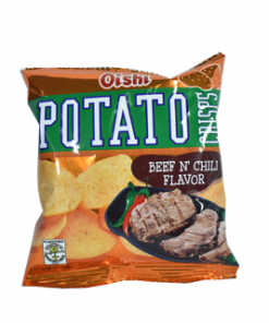 OISHI POTATO CRISPS BEEF & CHILI 18G