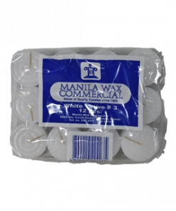 MANILA WAX VOTIVE WHITE #3 12S