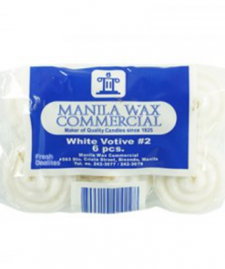 MANILA WAX WHITE VOTIVE #2 6S