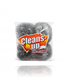 CLEANS UP STEEL POT CLEANER