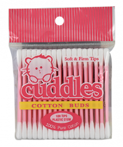 CUDDLES COTTON BUDS 108TIPS STEM PINK