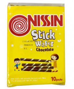 NISSIN STICK WAFER CHOCOLATE 22GX10S