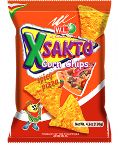 XSAKTO CORN CHIPS SPICY PIZZA 120G