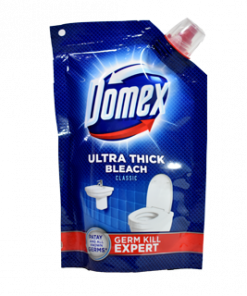 DOMEX TOILET CLEANER LIQUID BLEACH BLUE POUCH 150ML