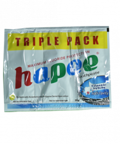 HAPEE TRI-PACK WHITE 33GX6'S