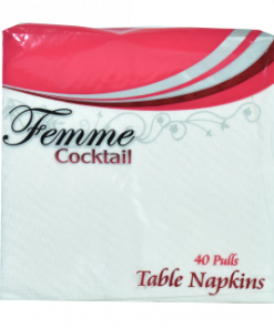 FEMME TABLE NAPKIN FOLDED 40'S
