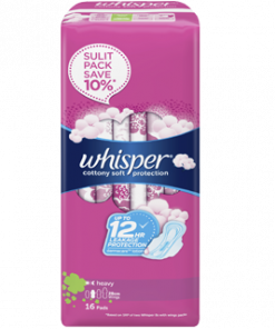 WHISPER COTTONY SOFT PROTECTION SULIT PACK REGULAR WINGS 16S