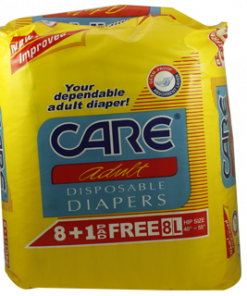 CARE ADULT DIAPER LARGE 8S