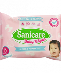 SANICARE BABY WIPES 15S