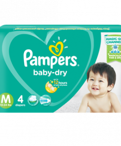 PAMPERS BABY DRY MEDIUM 4S