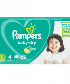 PAMPERS BABY DRY LARGE 4S