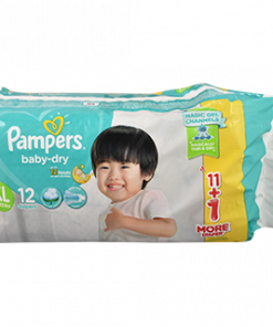PAMPERS BABY DRY EXTRA LARGE 12S