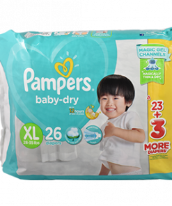 PAMPERS BABY DRY XL 26S