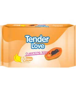 TENDER LOVE CLEANSING WIPES PAPAYA 80S