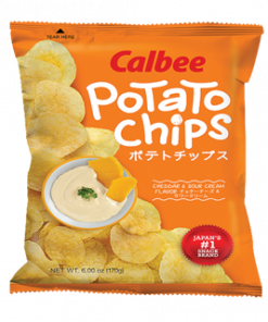 CALBEE POTATO CHIPS CHEDDAR & SOUR CREAM 170G