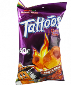 TATTOOS CORN TUBE BBQ 60G