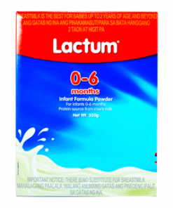 LACTUM 0-6MOS. PLAIN 350G
