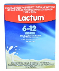 LACTUM 6-12 MOS. PLAIN 350G