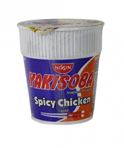 NISSIN CUP YAKISOBA SPICY CHICKEN 77G