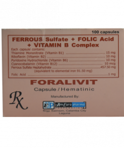FERROUS SULFATE+FOLIC ACID+VITAMIN B COMPLEX 1 CAPSULE