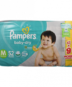 PAMPERS DRY JUMBO MEDIUM 52S