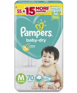 PAMPERS DRY JUMBO MEDIUM 70S