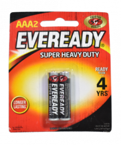 EVEREADY SH DUTY BLACK AAA 2S 1212BP2