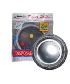 VALUEPLUS PAPER PLATE SILVER 24S