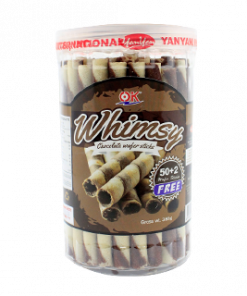 WHIMSY WAFER CHOCO STICKS 380GX12