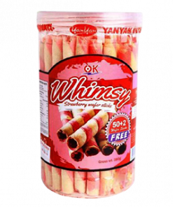 WHIMSY WAFER STICK STRAWBERRY 380GX12