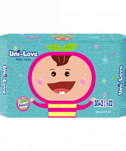 UNI-LOVE BABY WIPES UNSCENTED  30S+2S