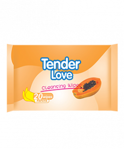 TENDER LOVE CLEANSING WIPES PAPAYA 20S