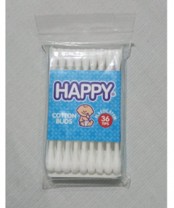 HAPPY COTTON BUDS PLASTIC 36S