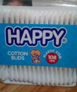 HAPPY COTTON BUDS PLASTIC 108S