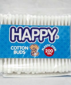 HAPPY COTTON BUDS PLASTIC 200S