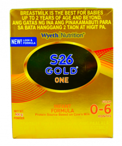 S-26 GOLD ONE 0-6MOS 400GX24
