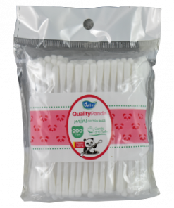 Q PANDA COTTON BUDS 200 TIPS MINI PLASTIC
