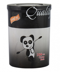 Q PANDA COTTON BUDS 200 BLACK TIPS PAPER