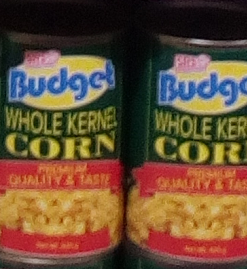 SRS BUDGET WHOLE KERNEL CORN 425G