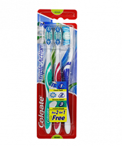 COLGATE TOOTH BRUSH TRIPLE ACTION 2+1