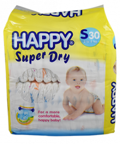 HAPPY SUPER DRY DIAPER SMALL 30'S