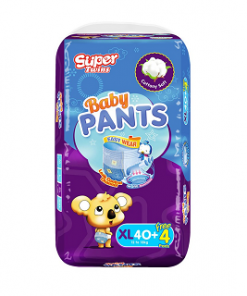 SUPER TWINS BABY PANTS XL JUMBO 40S+4