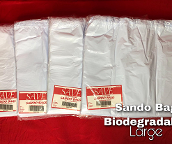 BIODEGRADABLE SANDO BAGS LARGE (100pcs/pack approx.)