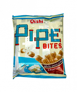 OISHI PIPE BITES WHITE-CHOCO CHURROS 30G
