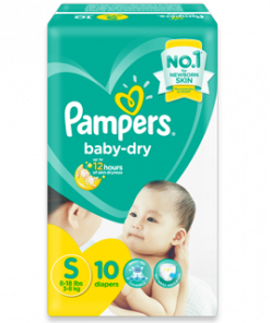 PAMPERS DRY REGULAR SMALL 10S