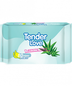 TENDER LOVE CLEANSING WIPES ALOE 80'S