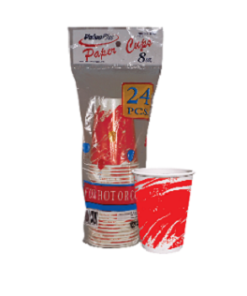 VALUEPLUS PAPERCUPS 80Z 24S RED