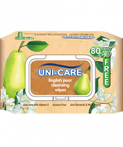 UNICARE CLEANSING WIPES ENGLISH PEAR  80'S+10FREE