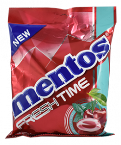 MENTOS FRESH TIME CHERRY MINT 50S